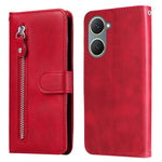 Custodia per telefono in pelle con cerniera in vitello alla moda, For vivo Y300 Pro, For vivo Y38 5G / T3x 5G Global, For vivo Y100 IDN / Y200e 5G Global, For vivo Y03 4G