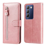 Custodia per telefono in pelle con cerniera in vitello alla moda, For vivo Y300 Pro, For vivo Y38 5G / T3x 5G Global, For vivo Y100 IDN / Y200e 5G Global, For vivo Y03 4G
