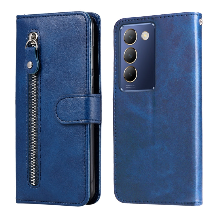 Custodia per telefono in pelle con cerniera in vitello alla moda, For vivo Y300 Pro, For vivo Y38 5G / T3x 5G Global, For vivo Y100 IDN / Y200e 5G Global, For vivo Y03 4G