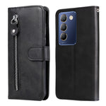 Custodia per telefono in pelle con cerniera in vitello alla moda, For vivo Y300 Pro, For vivo Y38 5G / T3x 5G Global, For vivo Y100 IDN / Y200e 5G Global, For vivo Y03 4G