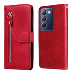 Custodia per telefono in pelle con cerniera in vitello alla moda, For vivo Y300 Pro, For vivo Y38 5G / T3x 5G Global, For vivo Y100 IDN / Y200e 5G Global, For vivo Y03 4G