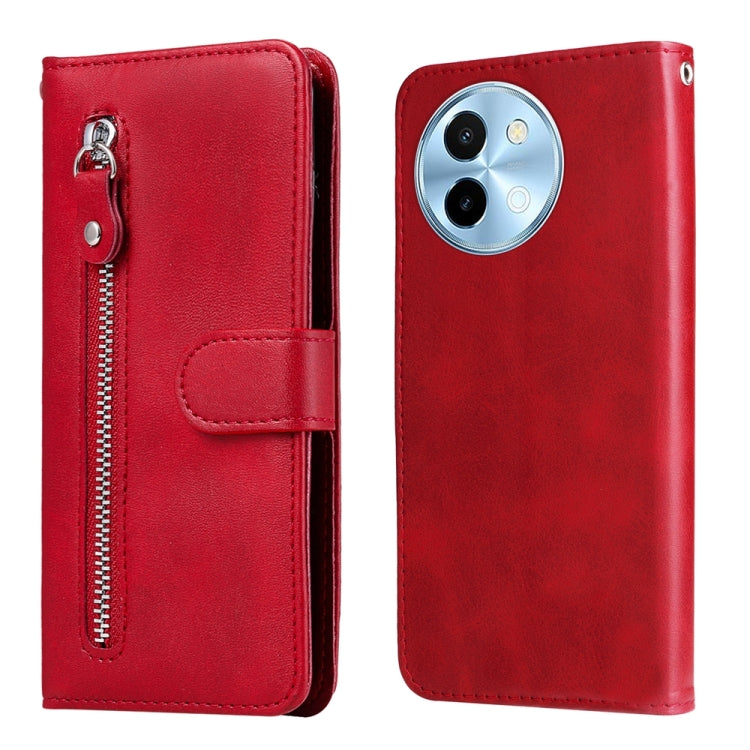 Custodia per telefono in pelle con cerniera in vitello alla moda, For vivo Y300 Pro, For vivo Y38 5G / T3x 5G Global, For vivo Y100 IDN / Y200e 5G Global, For vivo Y03 4G