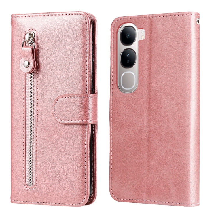 Custodia per telefono in pelle con cerniera in vitello alla moda, For vivo X200, For vivo X200 Pro mini, For vivo X200 Pro, For vivo V40 Lite 4G / 5G IDN