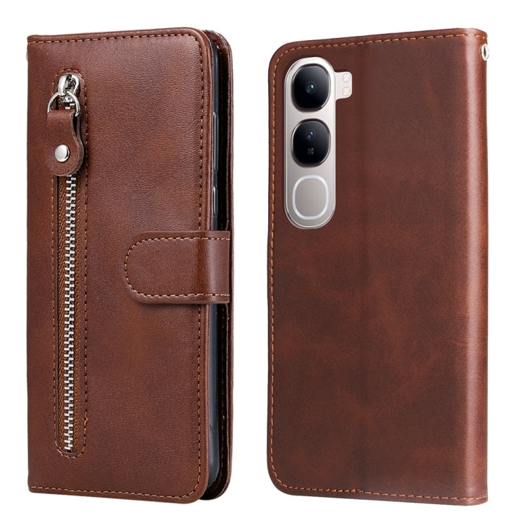 Custodia per telefono in pelle con cerniera in vitello alla moda, For vivo X200, For vivo X200 Pro mini, For vivo X200 Pro, For vivo V40 Lite 4G / 5G IDN
