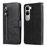 Custodia per telefono in pelle con cerniera in vitello alla moda, For vivo X200, For vivo X200 Pro mini, For vivo X200 Pro, For vivo V40 Lite 4G / 5G IDN