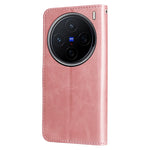 Custodia per telefono in pelle con cerniera in vitello alla moda, For vivo X200, For vivo X200 Pro mini, For vivo X200 Pro, For vivo V40 Lite 4G / 5G IDN