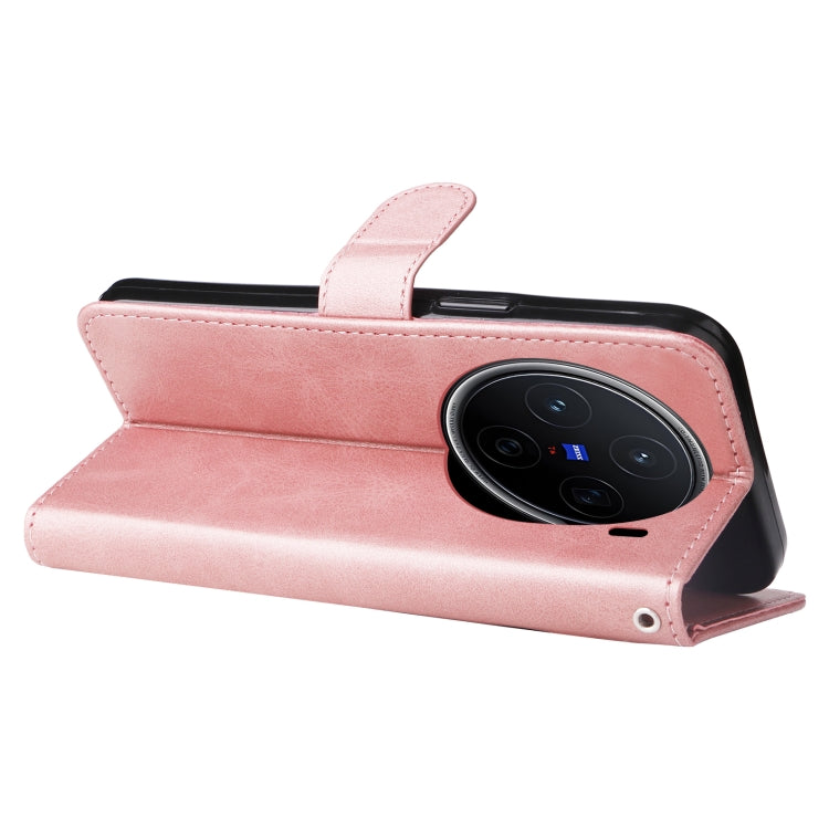 Custodia per telefono in pelle con cerniera in vitello alla moda, For vivo X200, For vivo X200 Pro mini, For vivo X200 Pro, For vivo V40 Lite 4G / 5G IDN