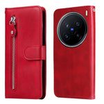 Custodia per telefono in pelle con cerniera in vitello alla moda, For vivo X200, For vivo X200 Pro mini, For vivo X200 Pro, For vivo V40 Lite 4G / 5G IDN