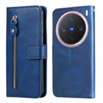 Custodia per telefono in pelle con cerniera in vitello alla moda, For vivo X200, For vivo X200 Pro mini, For vivo X200 Pro, For vivo V40 Lite 4G / 5G IDN