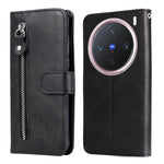 Custodia per telefono in pelle con cerniera in vitello alla moda, For vivo X200, For vivo X200 Pro mini, For vivo X200 Pro, For vivo V40 Lite 4G / 5G IDN