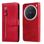 Custodia per telefono in pelle con cerniera in vitello alla moda, For vivo X200, For vivo X200 Pro mini, For vivo X200 Pro, For vivo V40 Lite 4G / 5G IDN