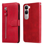 Custodia per telefono in pelle con cerniera in vitello alla moda, For vivo V50, For vivo S20, For vivo S20 Pro, For vivo Y19s