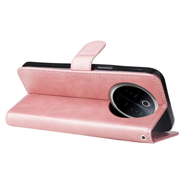 Custodia per telefono in pelle con cerniera in vitello alla moda, For vivo Y300 Pro, For vivo Y38 5G / T3x 5G Global, For vivo Y100 IDN / Y200e 5G Global, For vivo Y03 4G