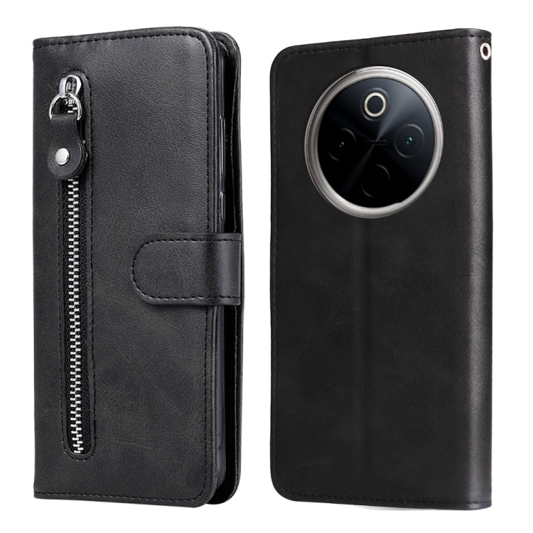 Custodia per telefono in pelle con cerniera in vitello alla moda, For vivo Y300 Pro, For vivo Y38 5G / T3x 5G Global, For vivo Y100 IDN / Y200e 5G Global, For vivo Y03 4G