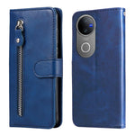 Custodia per telefono in pelle con cerniera in vitello alla moda, For vivo V50, For vivo S20, For vivo S20 Pro, For vivo Y19s