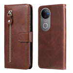 Custodia per telefono in pelle con cerniera in vitello alla moda, For vivo V50, For vivo S20, For vivo S20 Pro, For vivo Y19s