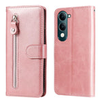 Custodia per telefono in pelle con cerniera in vitello alla moda, For vivo V50 Lite 4G / 5G, For vivo Y39 5G / Y300i, For vivo Y29s 5G / Y04 4G, For vivo Y29 4G