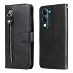 Custodia per telefono in pelle con cerniera in vitello alla moda, For vivo V50 Lite 4G / 5G, For vivo Y39 5G / Y300i, For vivo Y29s 5G / Y04 4G, For vivo Y29 4G