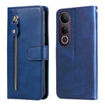 Custodia per telefono in pelle con cerniera in vitello alla moda, For vivo V50 Lite 4G / 5G, For vivo Y39 5G / Y300i, For vivo Y29s 5G / Y04 4G, For vivo Y29 4G