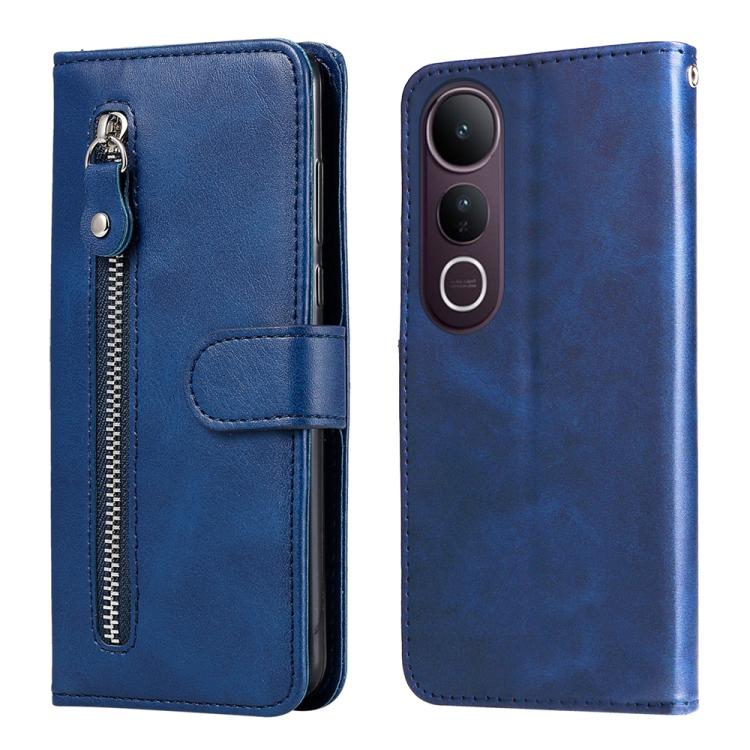 Custodia per telefono in pelle con cerniera in vitello alla moda, For vivo V50 Lite 4G / 5G, For vivo Y39 5G / Y300i, For vivo Y29s 5G / Y04 4G, For vivo Y29 4G