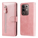 Custodia per telefono in pelle con cerniera in vitello alla moda, For vivo V50 Lite 4G / 5G, For vivo Y39 5G / Y300i, For vivo Y29s 5G / Y04 4G, For vivo Y29 4G