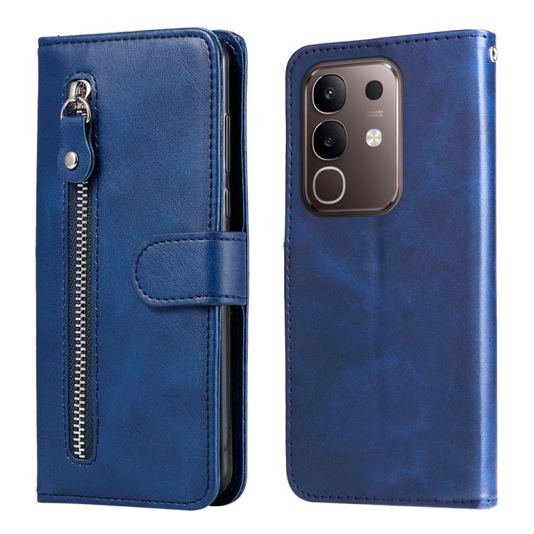 Custodia per telefono in pelle con cerniera in vitello alla moda, For vivo V50 Lite 4G / 5G, For vivo Y39 5G / Y300i, For vivo Y29s 5G / Y04 4G, For vivo Y29 4G
