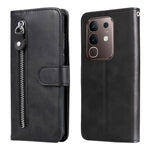 Custodia per telefono in pelle con cerniera in vitello alla moda, For vivo V50 Lite 4G / 5G, For vivo Y39 5G / Y300i, For vivo Y29s 5G / Y04 4G, For vivo Y29 4G