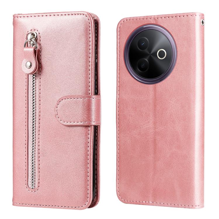 Custodia per telefono in pelle con cerniera in vitello alla moda, For vivo V50 Lite 4G / 5G, For vivo Y39 5G / Y300i, For vivo Y29s 5G / Y04 4G, For vivo Y29 4G