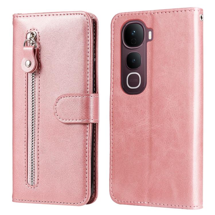 Custodia per telefono in pelle con cerniera in vitello alla moda, For vivo Y31 5G 2025, For vivo Y400 5G, For vivo V60 5G Global, For vivo Y400 Pro 5G / V40e / iQOO Z9s