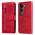 Custodia per telefono in pelle con cerniera in vitello alla moda, For vivo Y31 5G 2025, For vivo Y400 5G, For vivo V60 5G Global, For vivo Y400 Pro 5G / V40e / iQOO Z9s