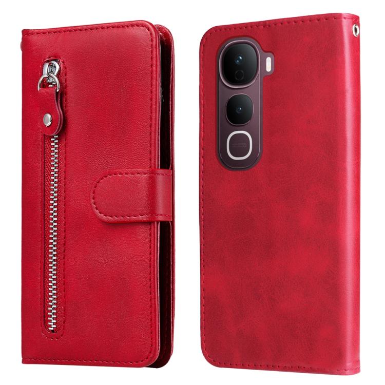 Custodia per telefono in pelle con cerniera in vitello alla moda, For vivo Y31 5G 2025, For vivo Y400 5G, For vivo V60 5G Global, For vivo Y400 Pro 5G / V40e / iQOO Z9s