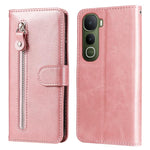 Custodia per telefono in pelle con cerniera in vitello alla moda, For vivo Y31 5G 2025, For vivo Y400 5G, For vivo V60 5G Global, For vivo Y400 Pro 5G / V40e / iQOO Z9s