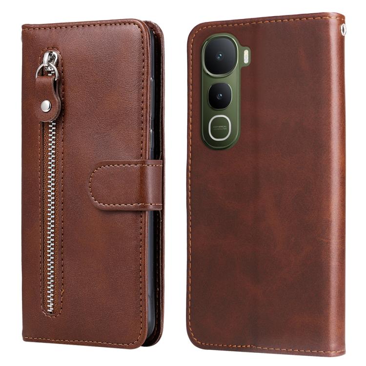 Custodia per telefono in pelle con cerniera in vitello alla moda, For vivo Y31 5G 2025, For vivo Y400 5G, For vivo V60 5G Global, For vivo Y400 Pro 5G / V40e / iQOO Z9s