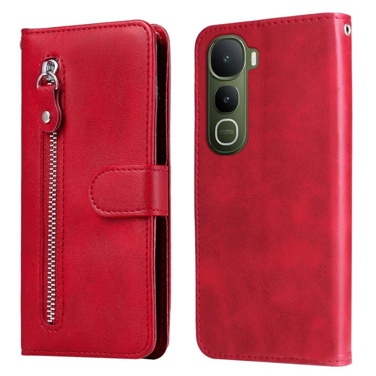 Custodia per telefono in pelle con cerniera in vitello alla moda, For vivo Y31 5G 2025, For vivo Y400 5G, For vivo V60 5G Global, For vivo Y400 Pro 5G / V40e / iQOO Z9s