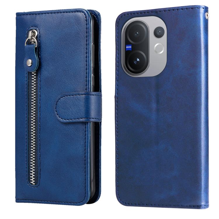 Custodia per telefono in pelle con cerniera in vitello alla moda, For vivo Y31 5G 2025, For vivo Y400 5G, For vivo V60 5G Global, For vivo Y400 Pro 5G / V40e / iQOO Z9s