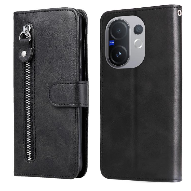Custodia per telefono in pelle con cerniera in vitello alla moda, For vivo Y31 5G 2025, For vivo Y400 5G, For vivo V60 5G Global, For vivo Y400 Pro 5G / V40e / iQOO Z9s