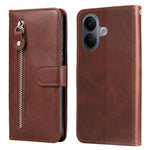 Custodia per telefono in pelle con cerniera in vitello alla moda, For vivo Y500 Pro 5G, For vivo X300 Pro, For vivo X300, For vivo V60 Lite 4G / 5G