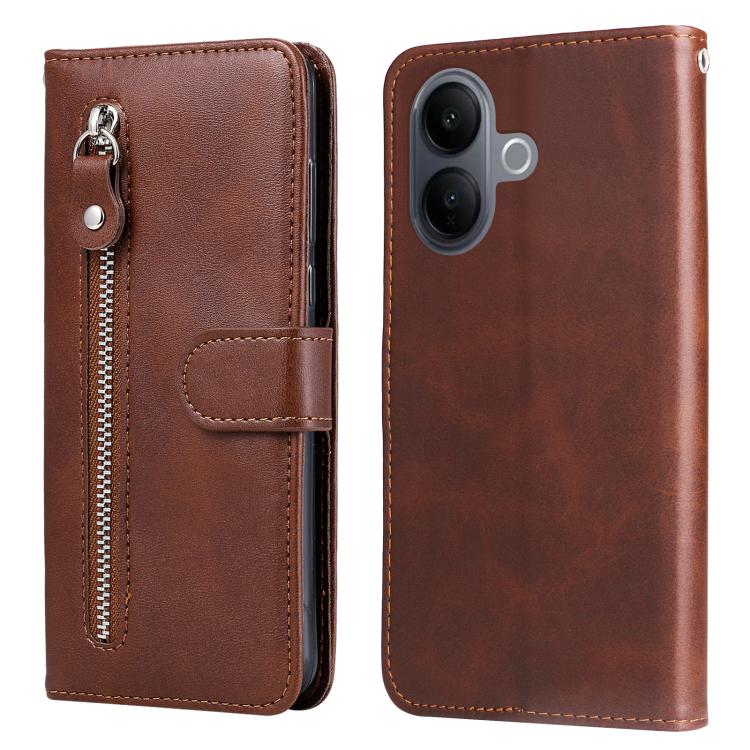 Custodia per telefono in pelle con cerniera in vitello alla moda, For vivo Y500 Pro 5G, For vivo X300 Pro, For vivo X300, For vivo V60 Lite 4G / 5G