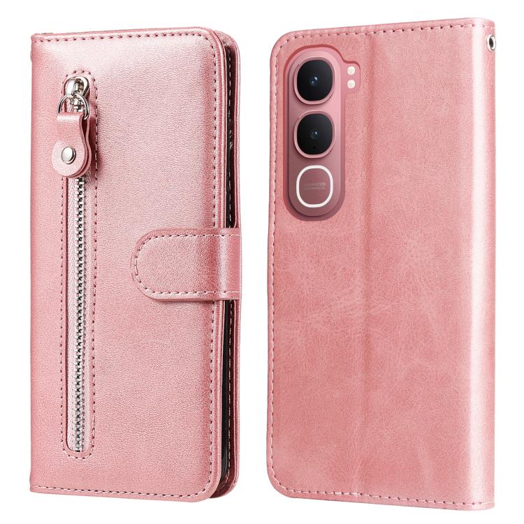 Custodia per telefono in pelle con cerniera in vitello alla moda, For vivo Y31 5G 2025, For vivo Y400 5G, For vivo V60 5G Global, For vivo Y400 Pro 5G / V40e / iQOO Z9s