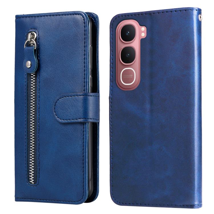 Custodia per telefono in pelle con cerniera in vitello alla moda, For vivo Y31 5G 2025, For vivo Y400 5G, For vivo V60 5G Global, For vivo Y400 Pro 5G / V40e / iQOO Z9s