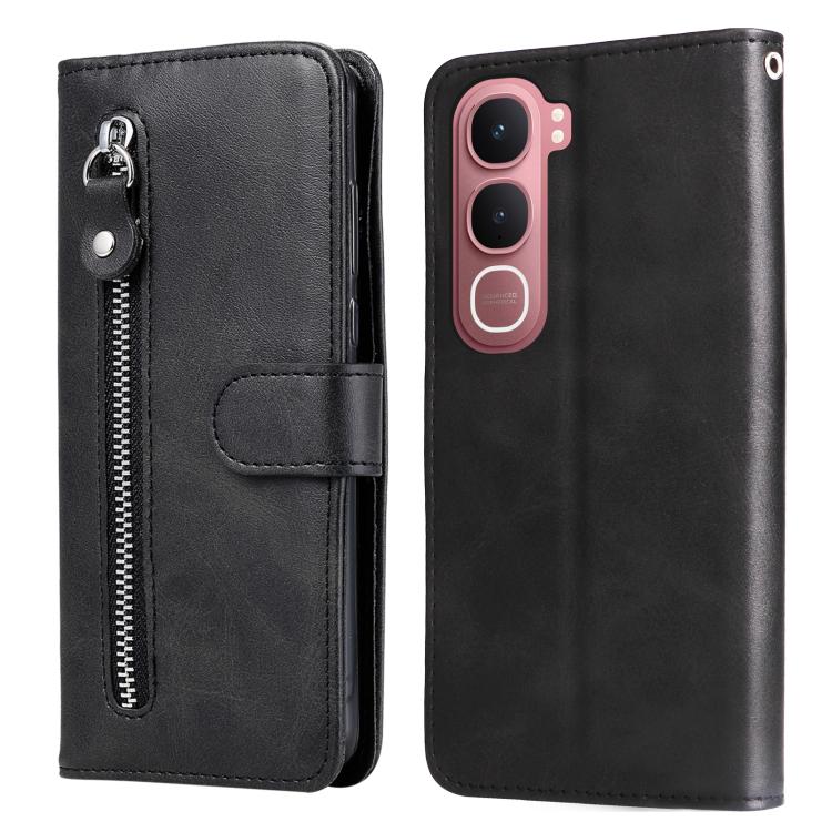 Custodia per telefono in pelle con cerniera in vitello alla moda, For vivo Y31 5G 2025, For vivo Y400 5G, For vivo V60 5G Global, For vivo Y400 Pro 5G / V40e / iQOO Z9s