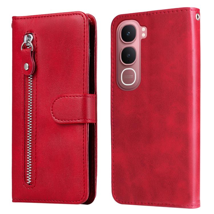 Custodia per telefono in pelle con cerniera in vitello alla moda, For vivo Y31 5G 2025, For vivo Y400 5G, For vivo V60 5G Global, For vivo Y400 Pro 5G / V40e / iQOO Z9s