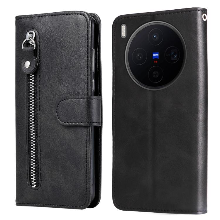 Custodia per telefono in pelle con cerniera in vitello alla moda, For vivo Y500 Pro 5G, For vivo X300 Pro, For vivo X300, For vivo V60 Lite 4G / 5G