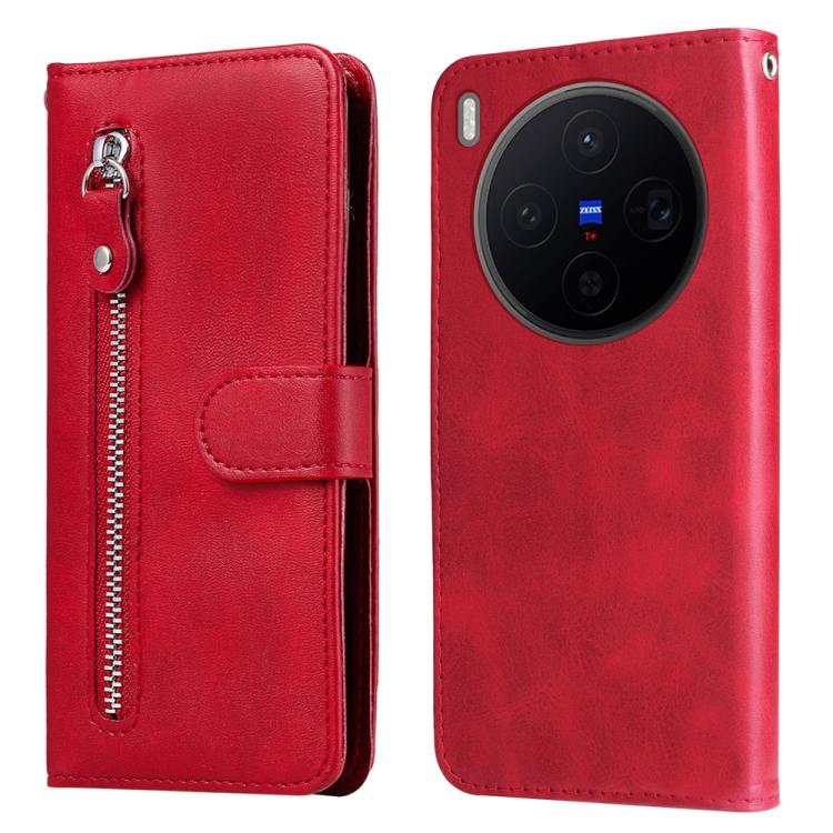 Custodia per telefono in pelle con cerniera in vitello alla moda, For vivo Y500 Pro 5G, For vivo X300 Pro, For vivo X300, For vivo V60 Lite 4G / 5G