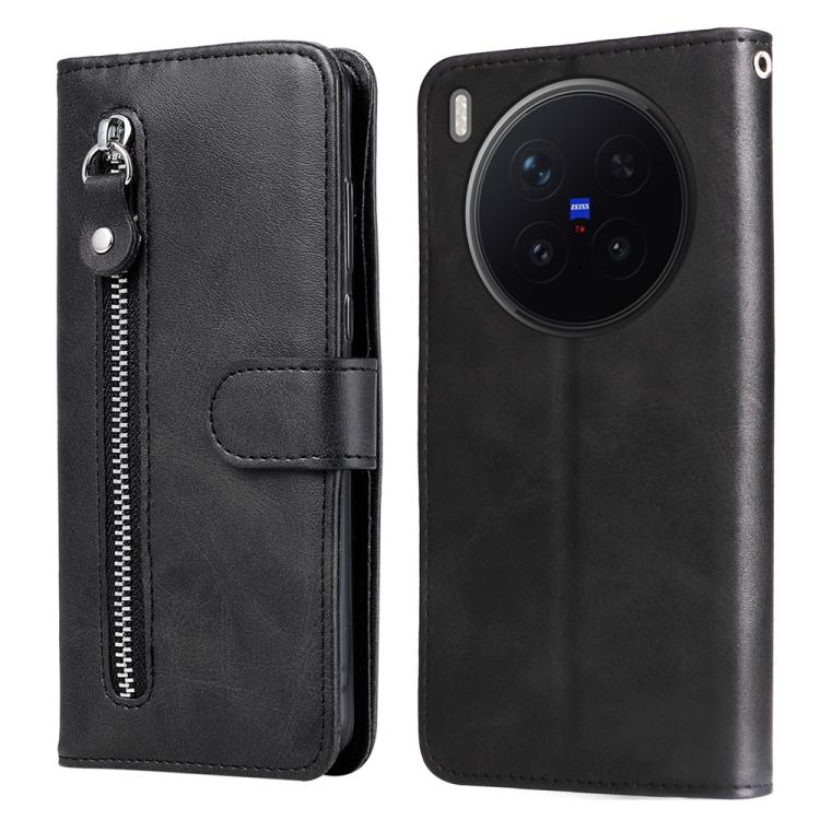 Custodia per telefono in pelle con cerniera in vitello alla moda, For vivo Y500 Pro 5G, For vivo X300 Pro, For vivo X300, For vivo V60 Lite 4G / 5G