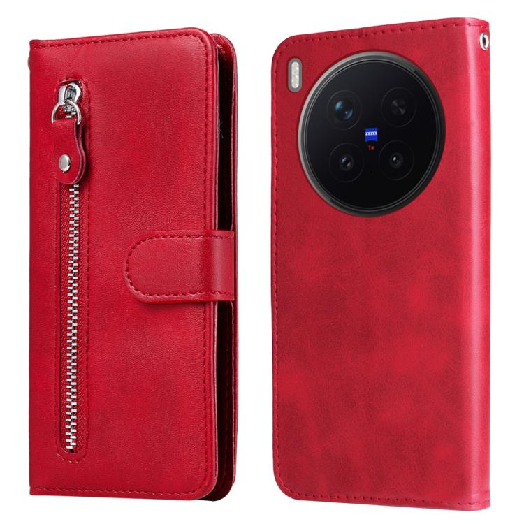 Custodia per telefono in pelle con cerniera in vitello alla moda, For vivo Y500 Pro 5G, For vivo X300 Pro, For vivo X300, For vivo V60 Lite 4G / 5G