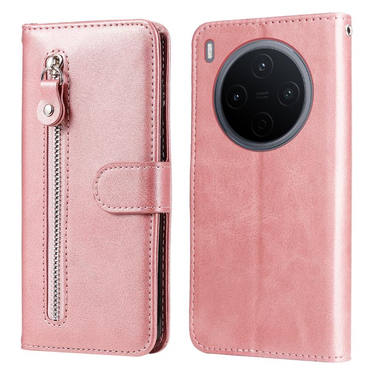 Custodia per telefono in pelle con cerniera in vitello alla moda, For vivo Y500 Pro 5G, For vivo X300 Pro, For vivo X300, For vivo V60 Lite 4G / 5G