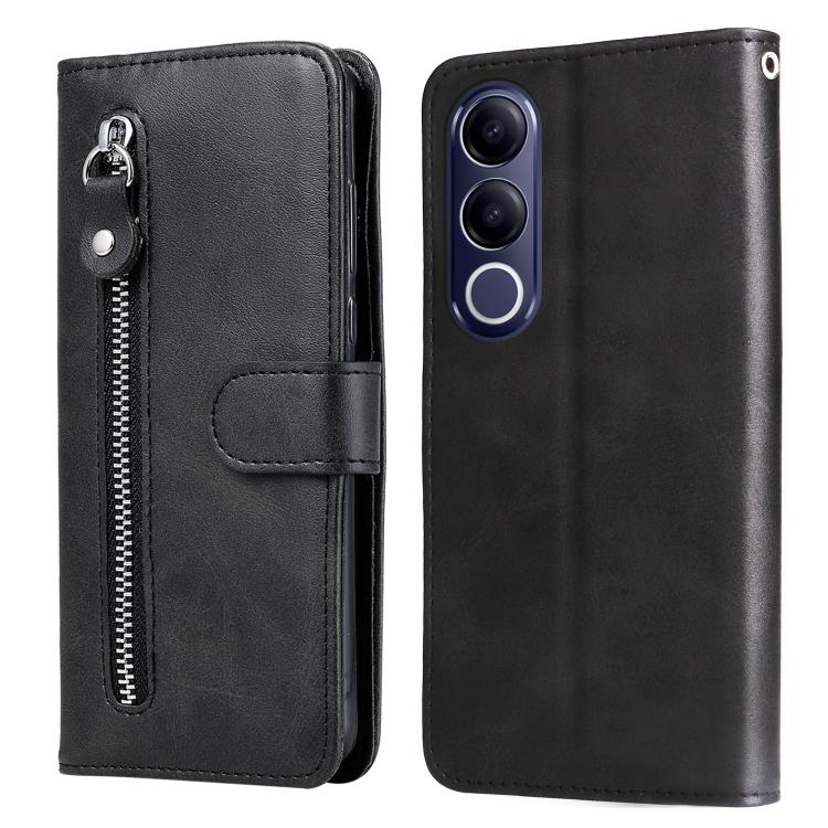 Custodia per telefono in pelle con cerniera in vitello alla moda, For vivo Y600 Pro 5G, For vivo Y21 5G 2026 / vivo Y05 4G, For vivo V70 FE 5G, For vivo S50 5G / V70 5G