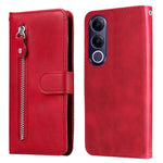 Custodia per telefono in pelle con cerniera in vitello alla moda, For vivo Y600 Pro 5G, For vivo Y21 5G 2026 / vivo Y05 4G, For vivo V70 FE 5G, For vivo S50 5G / V70 5G