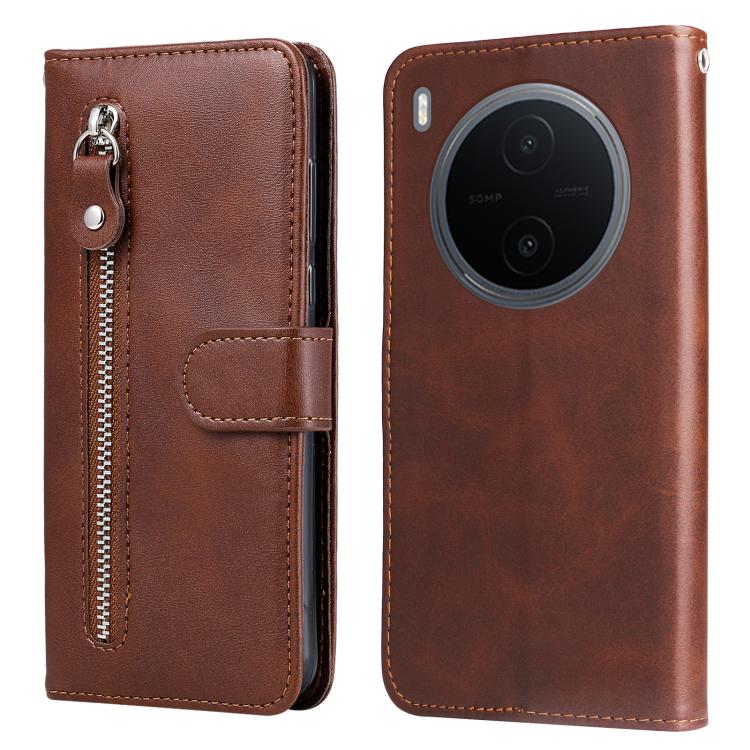 Custodia per telefono in pelle con cerniera in vitello alla moda, For vivo Y600 Pro 5G, For vivo Y21 5G 2026 / vivo Y05 4G, For vivo V70 FE 5G, For vivo S50 5G / V70 5G